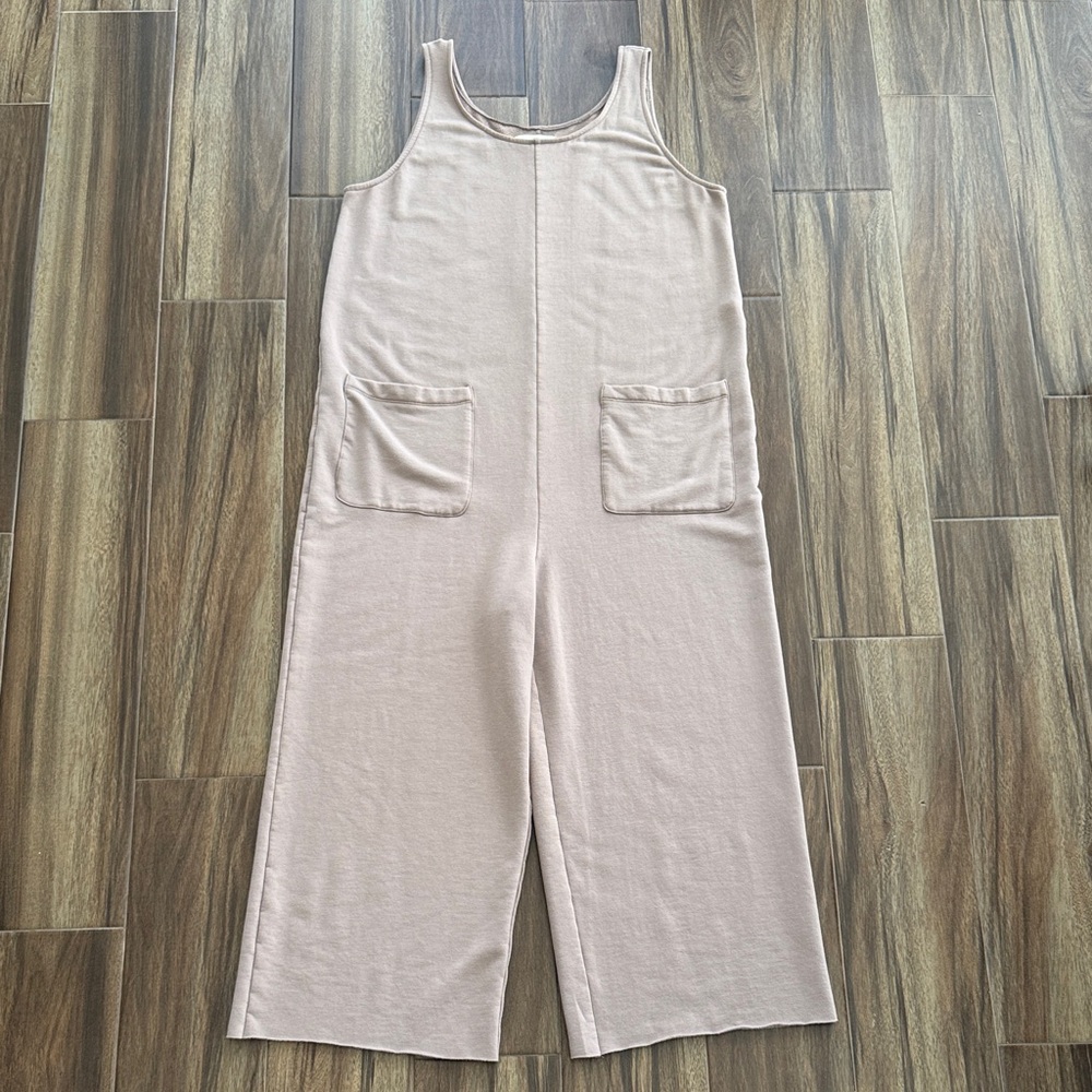 Madewell MWL Superbrushed Pull-On Jumpsuit in Telluride Stone, Medium - Picture 2 of 14